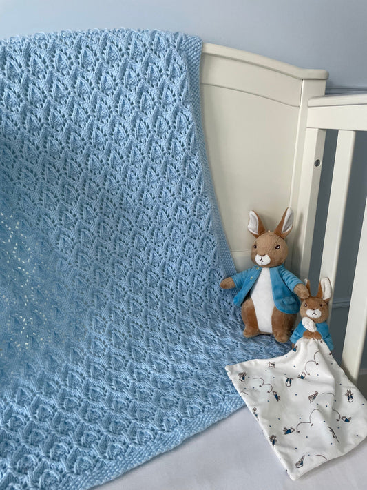 Cozy Baby Blanket Lace Design Knitting Pattern