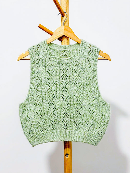 Modern Cropped Vest Knitting Pattern