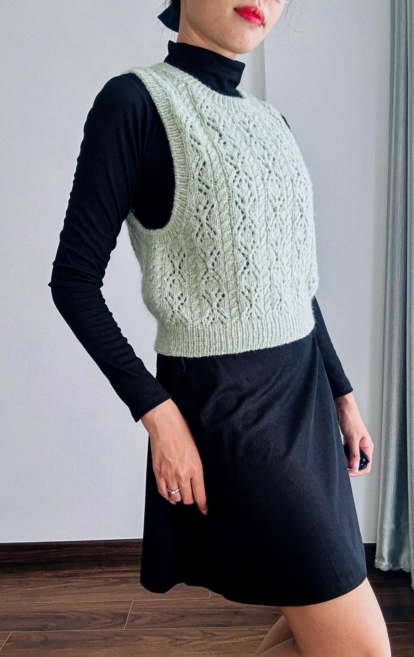 Modern Cropped Vest Knitting Pattern