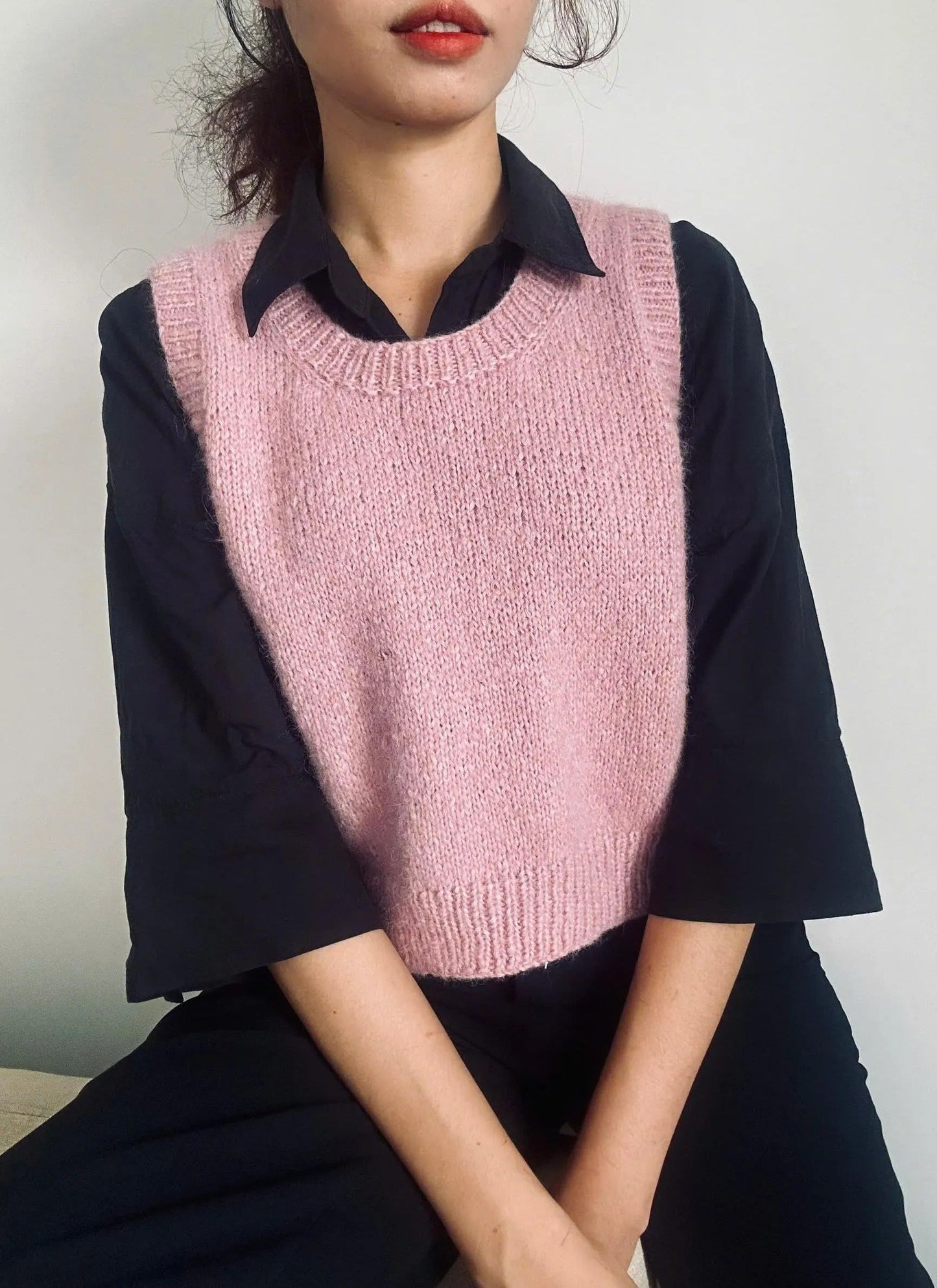 Trendy Cropped Vest Knitting Pattern