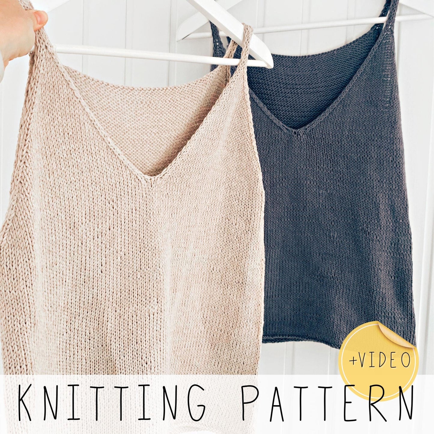 Summer Vneck Tank Top Knitting Pattern