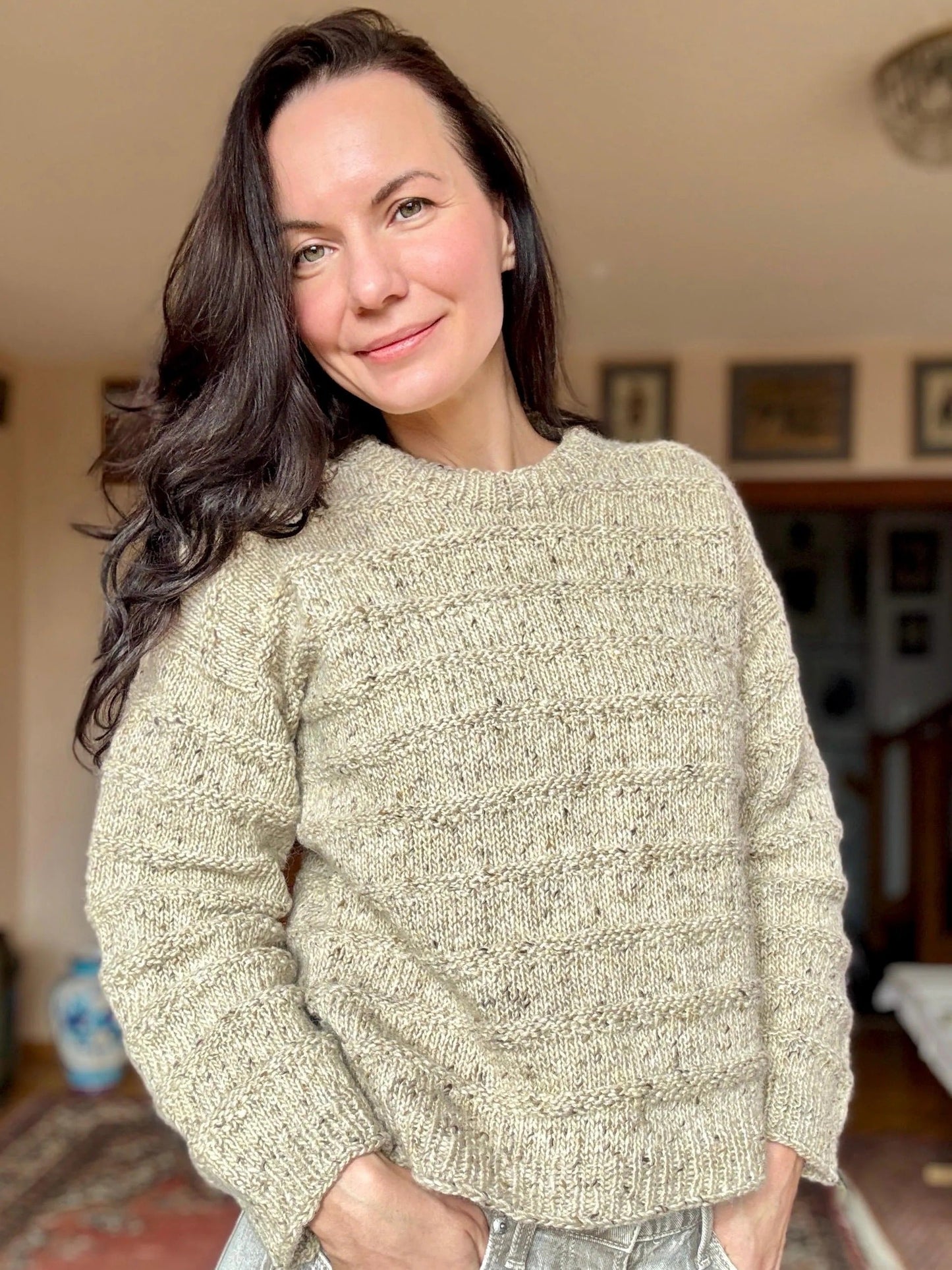 Laidback Comfy Sweater Knitting Pattern
