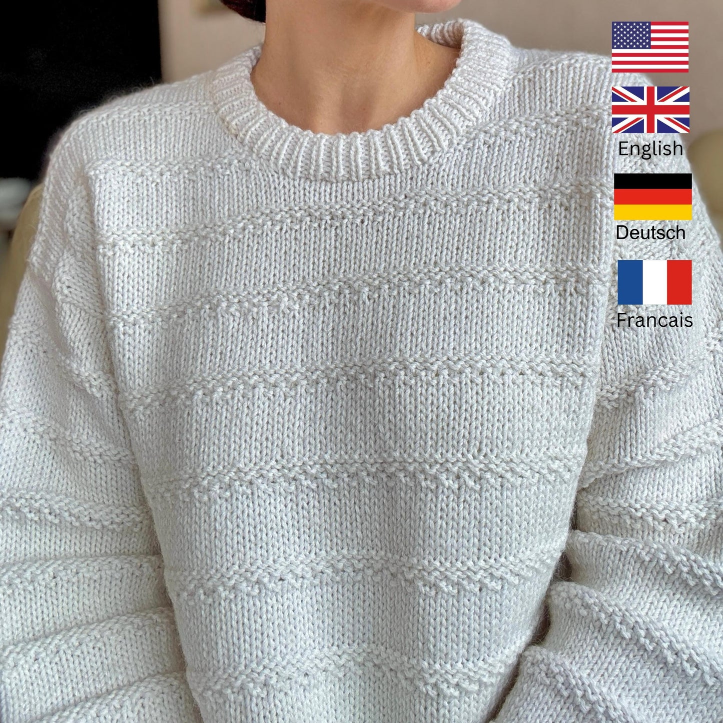 Laidback Comfy Sweater Knitting Pattern
