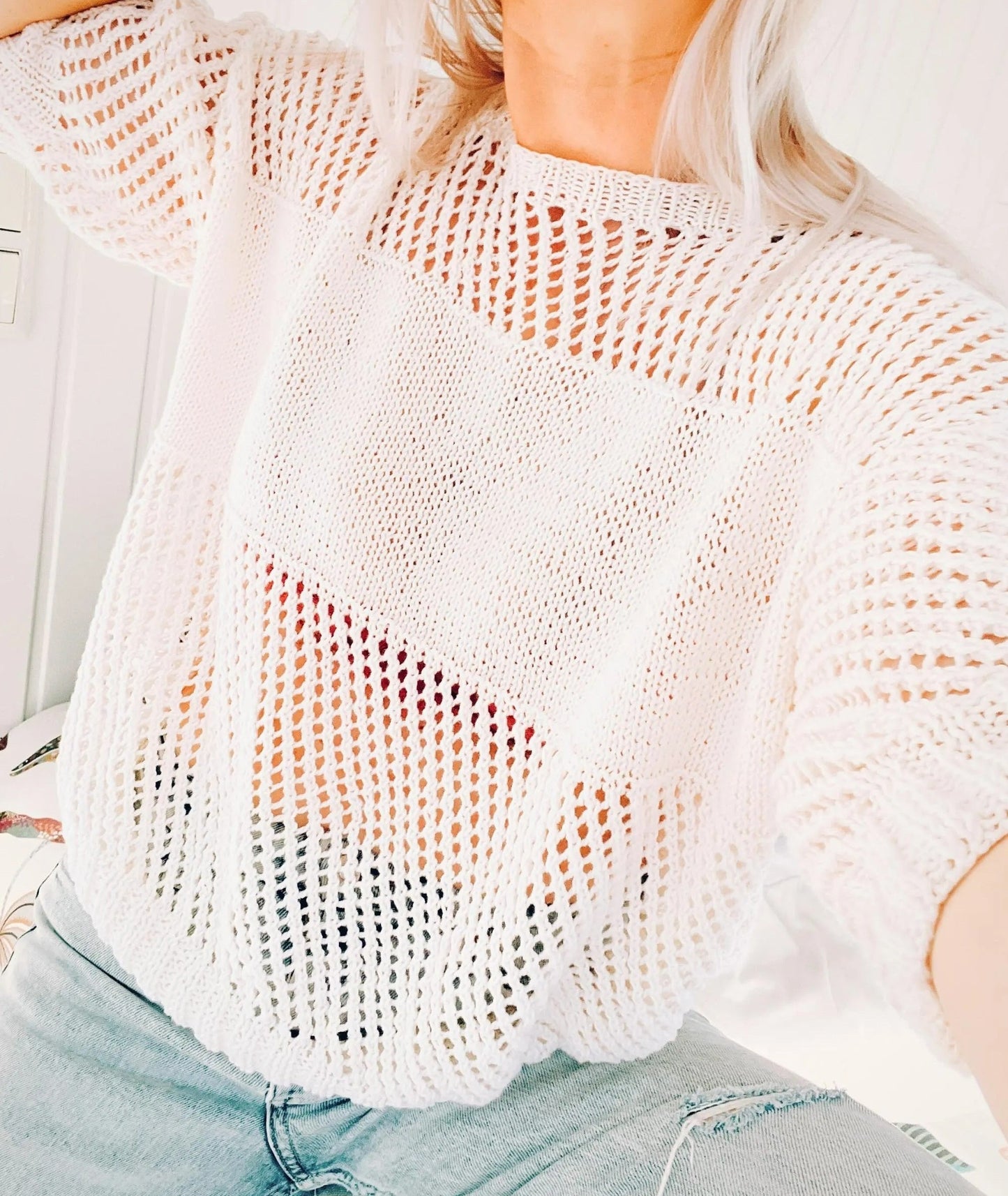 Mesh Beach Cardigan Knitting Pattern