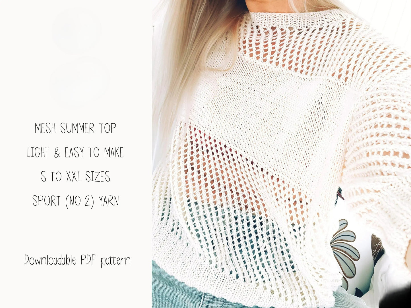 Mesh Beach Cardigan Knitting Pattern