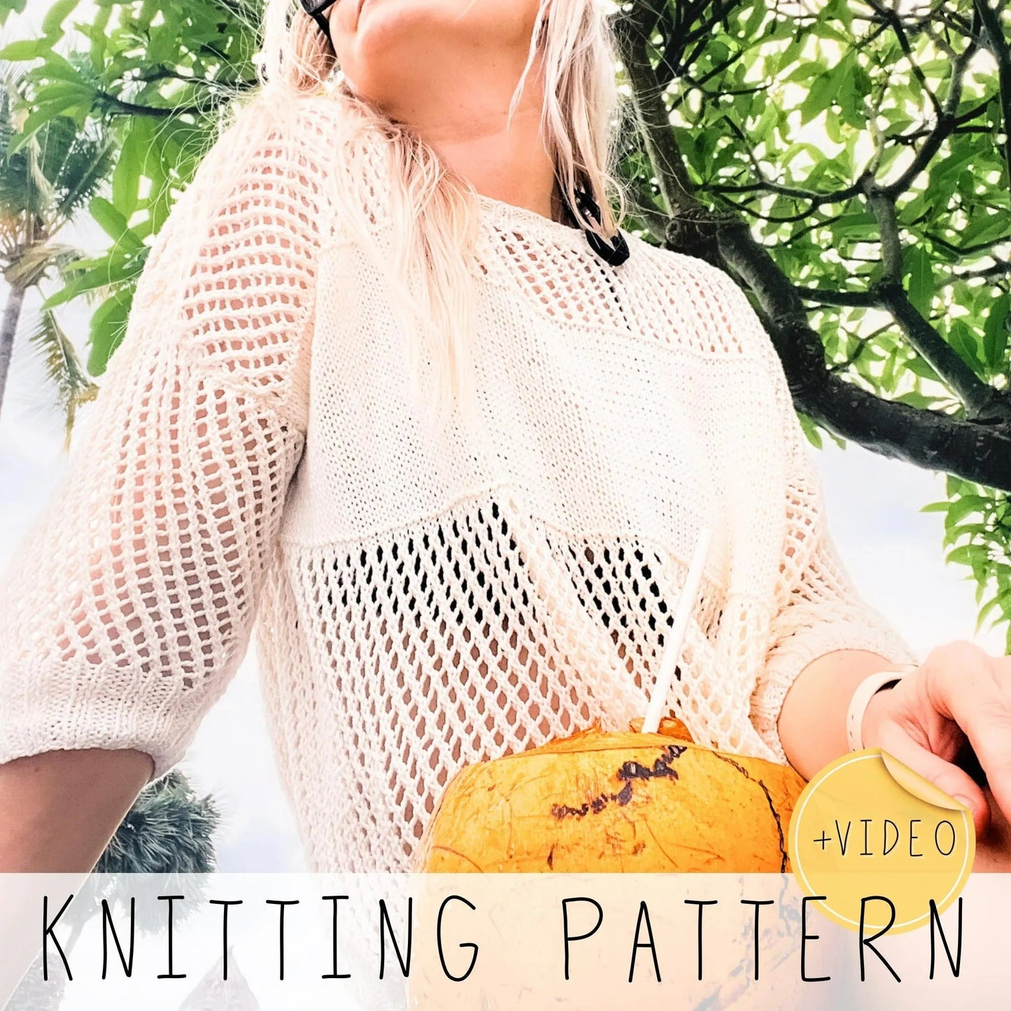 Mesh Beach Cardigan Knitting Pattern