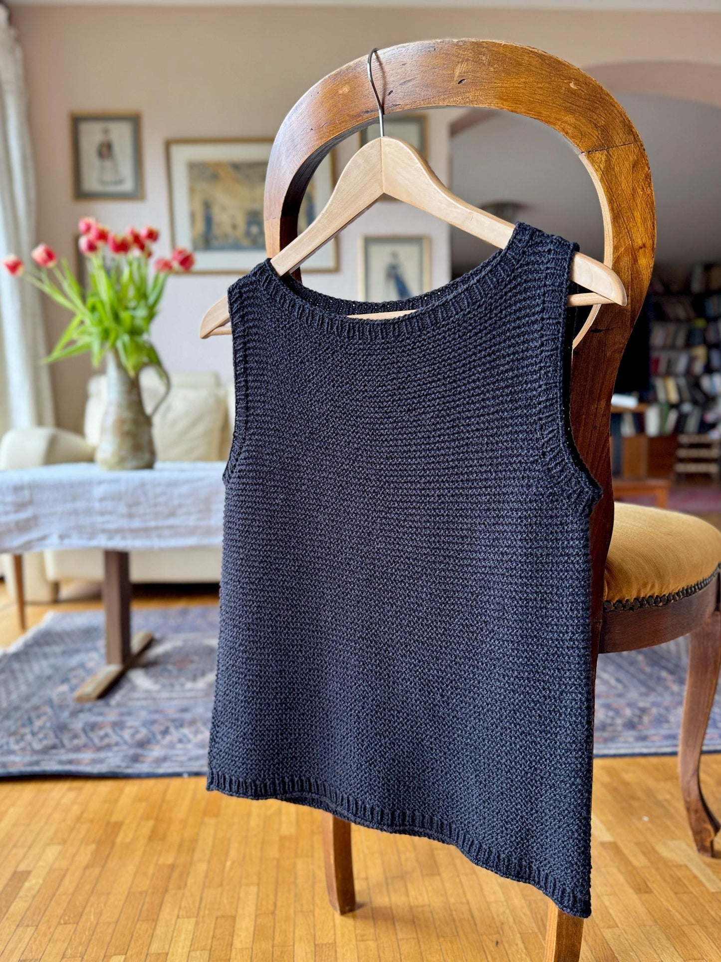 Elegant Boat Neck Top Knitting Pattern