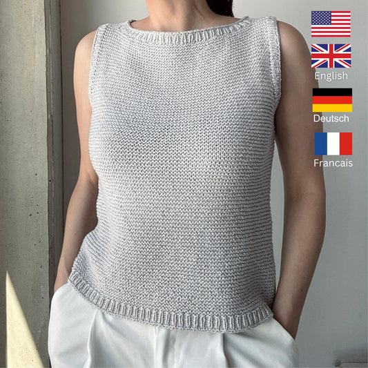 Elegant Boat Neck Top Knitting Pattern