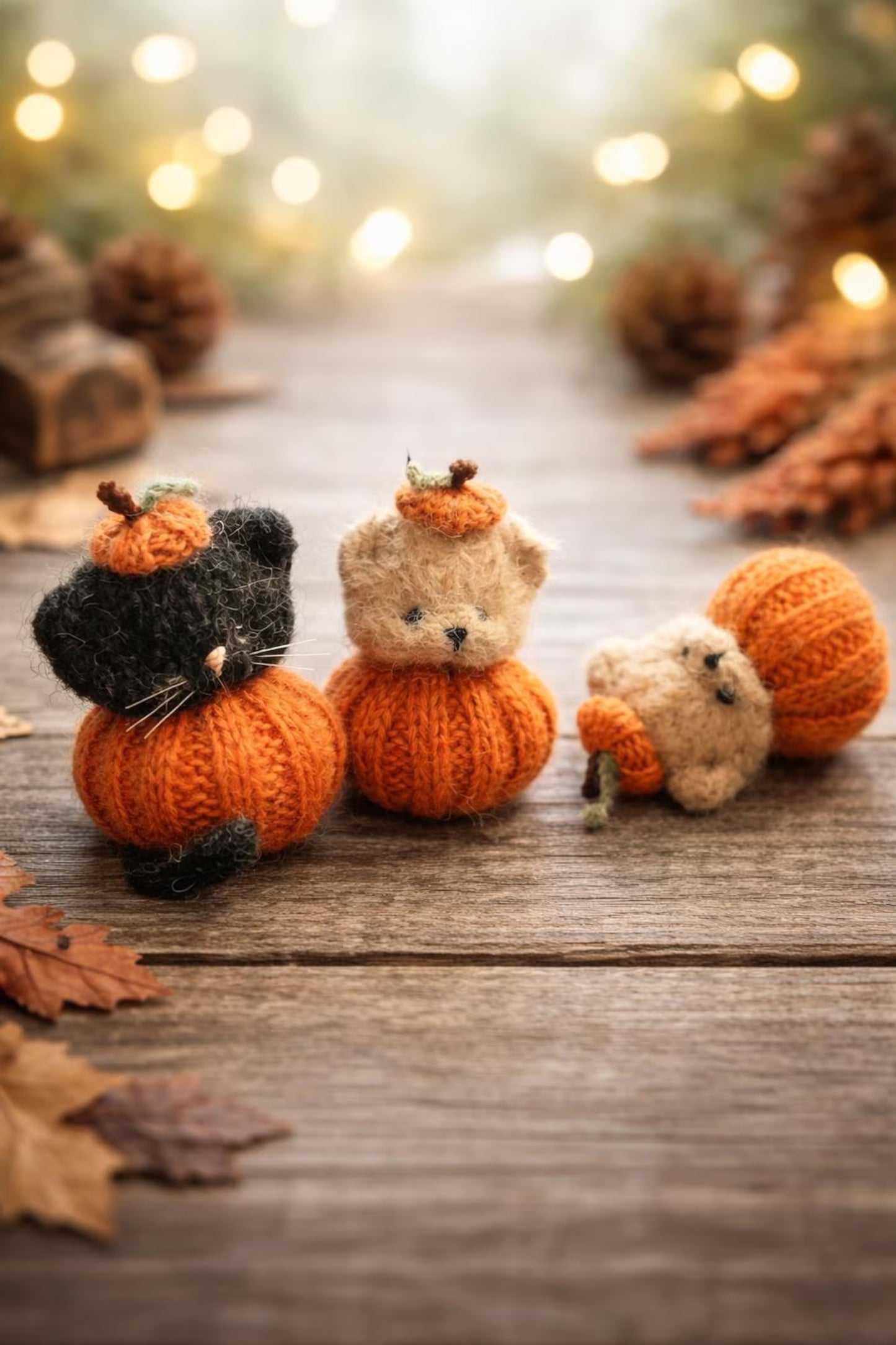 Harvest Woodland Animal Knitting Pattern