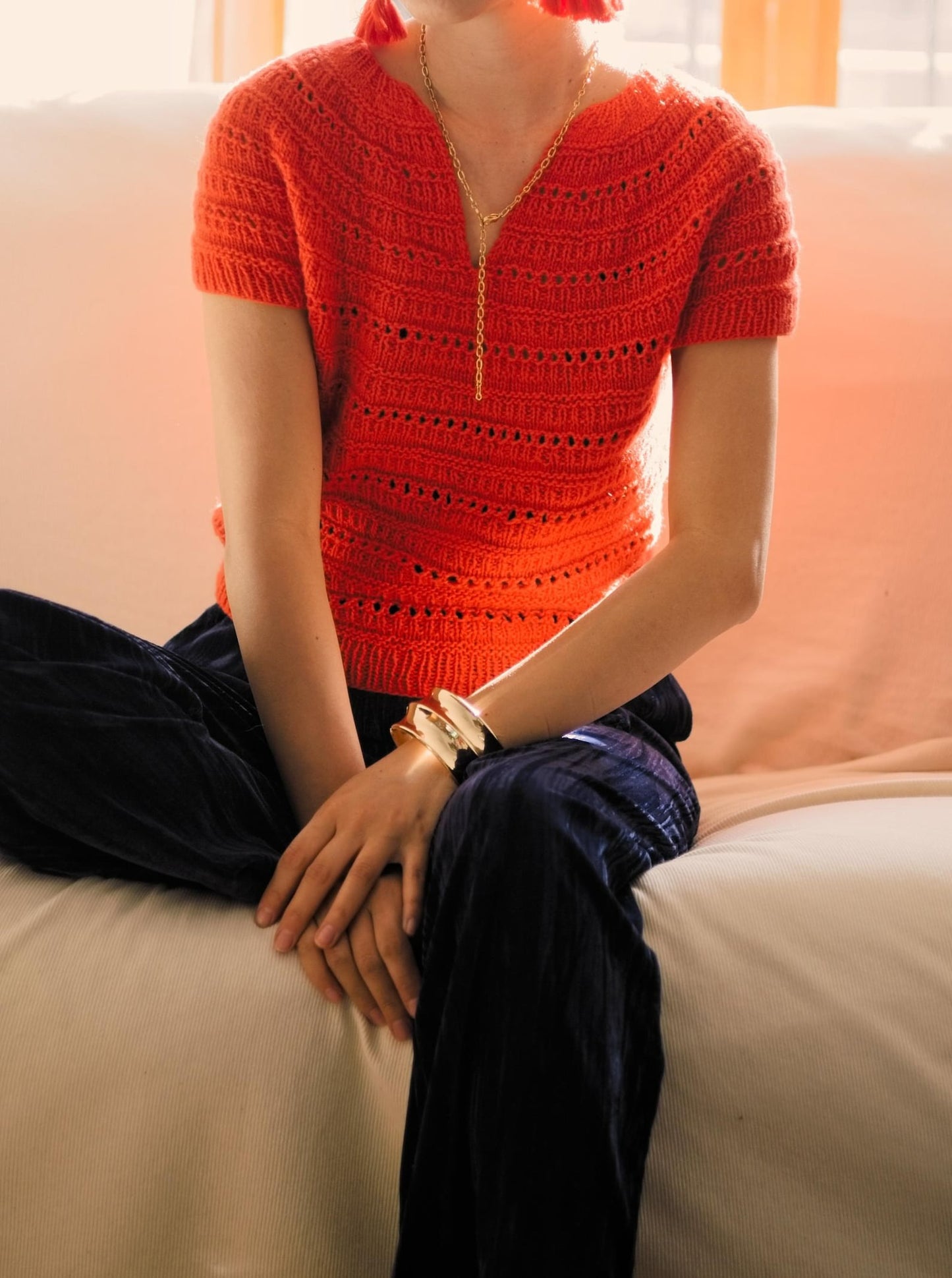 Lightweight Elegant Summer Blouse Knitting Pattern