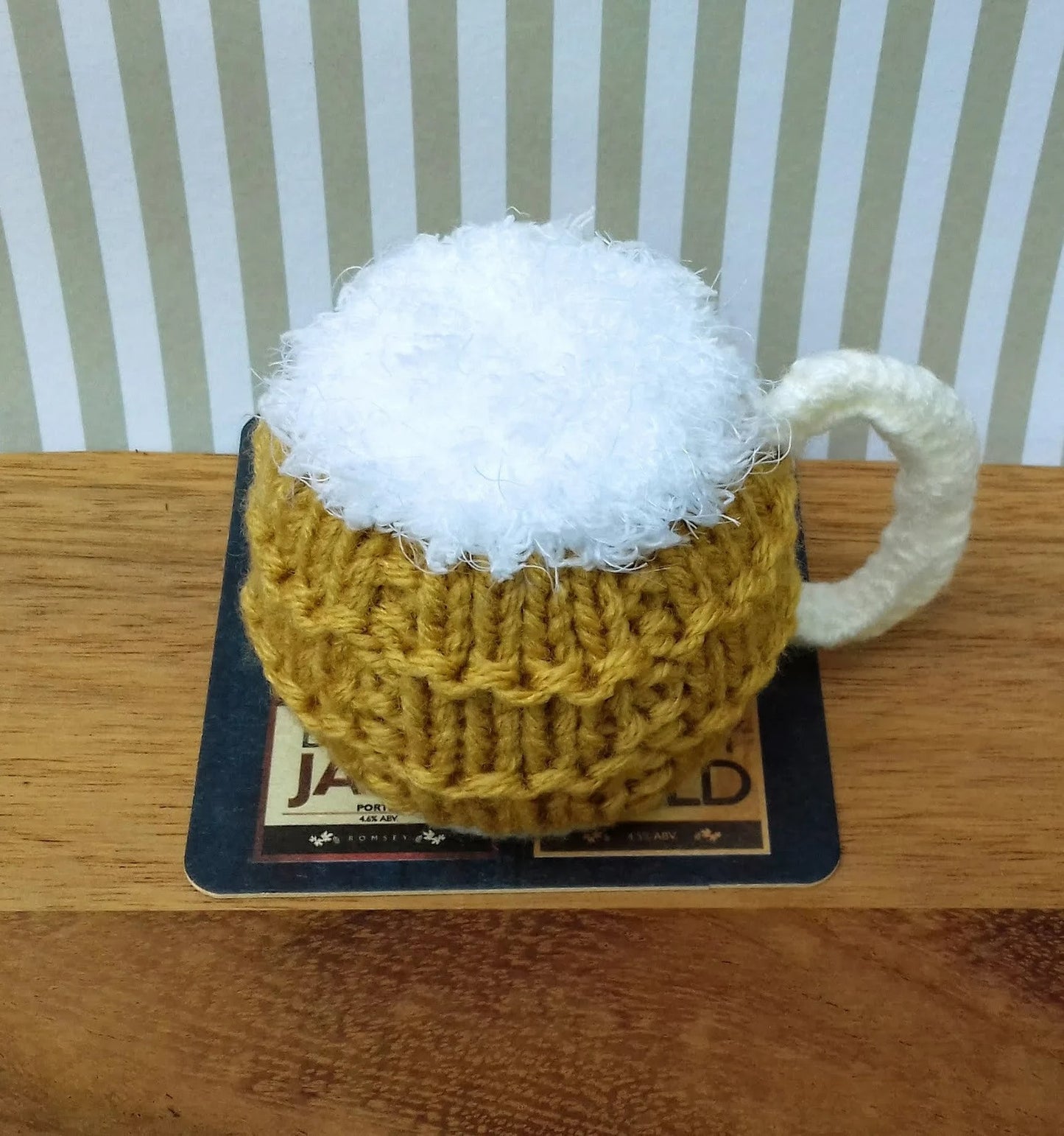 Beer Mug Desk Decor Knitting Pattern