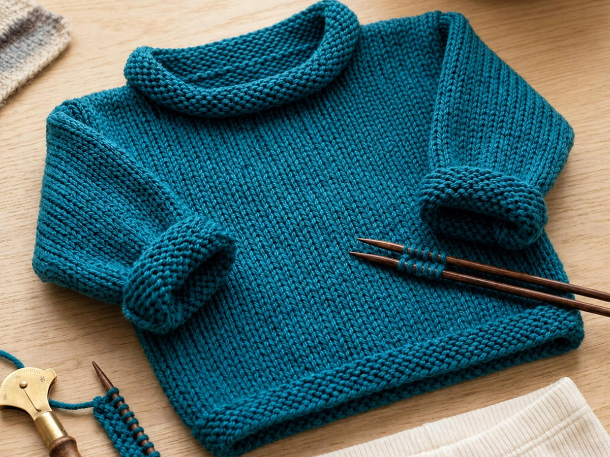 Easy Baby Pullover Knitting Pattern