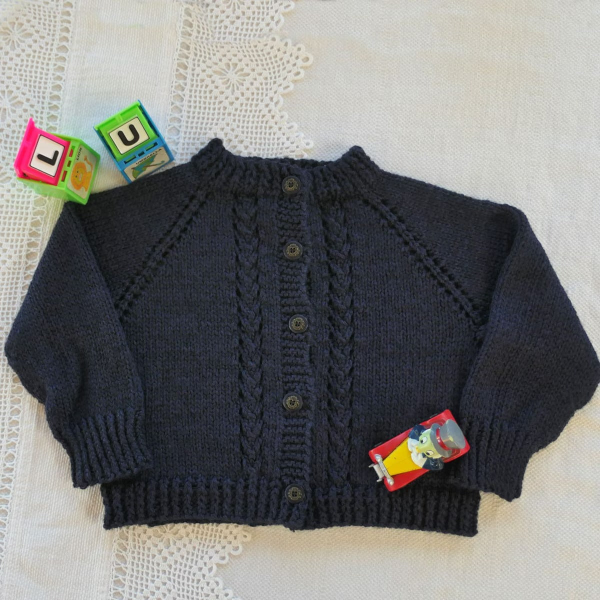 Rustic Little Explorer Cardigan Knitting Pattern