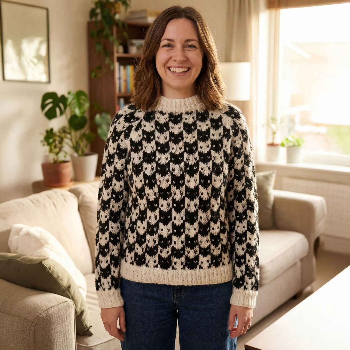 Whiskered Charm Pullover Knitting Pattern