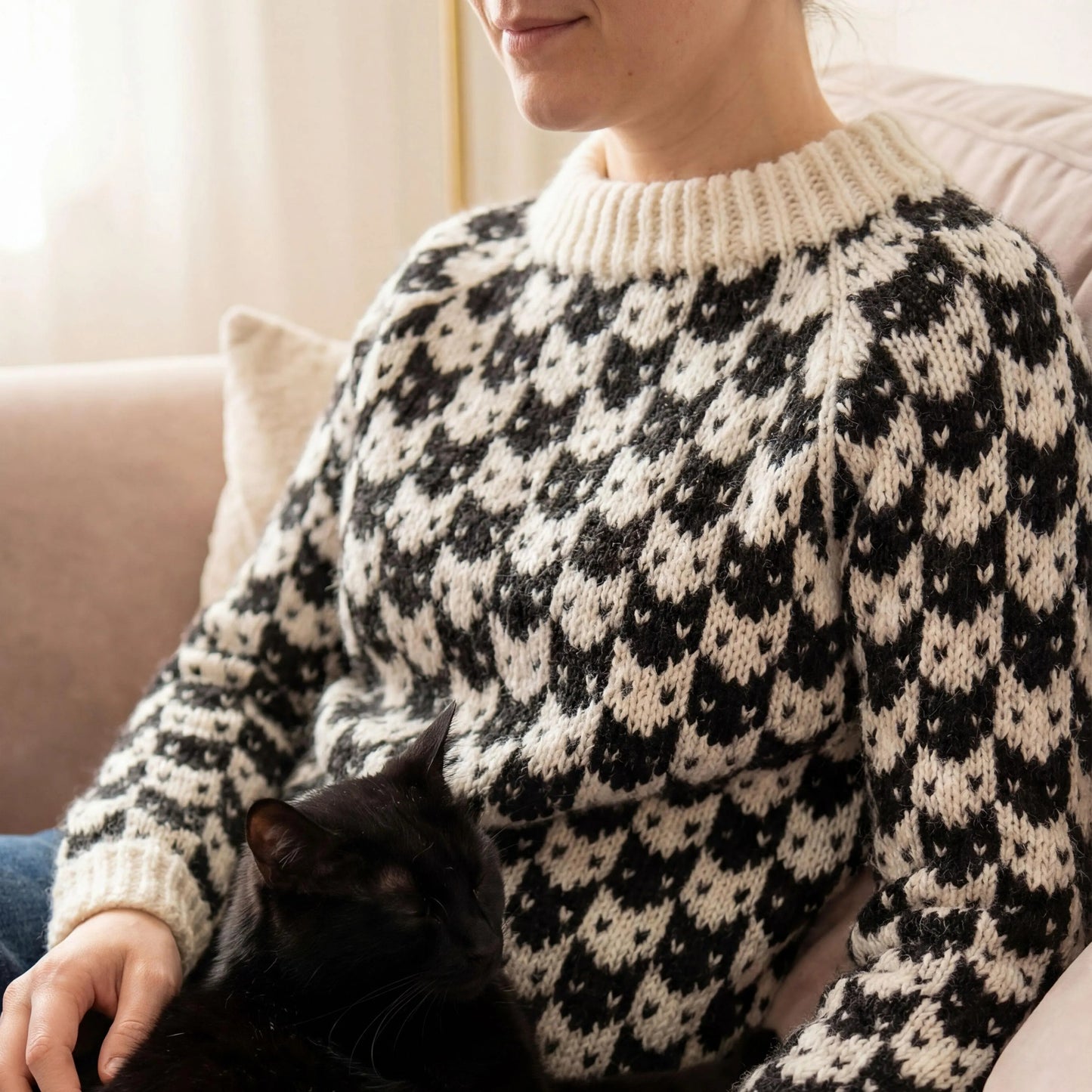 Whiskered Charm Pullover Knitting Pattern