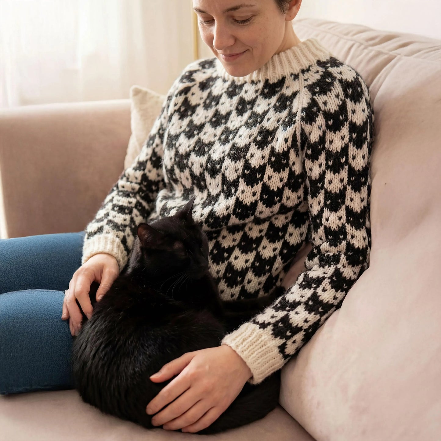 Whiskered Charm Pullover Knitting Pattern