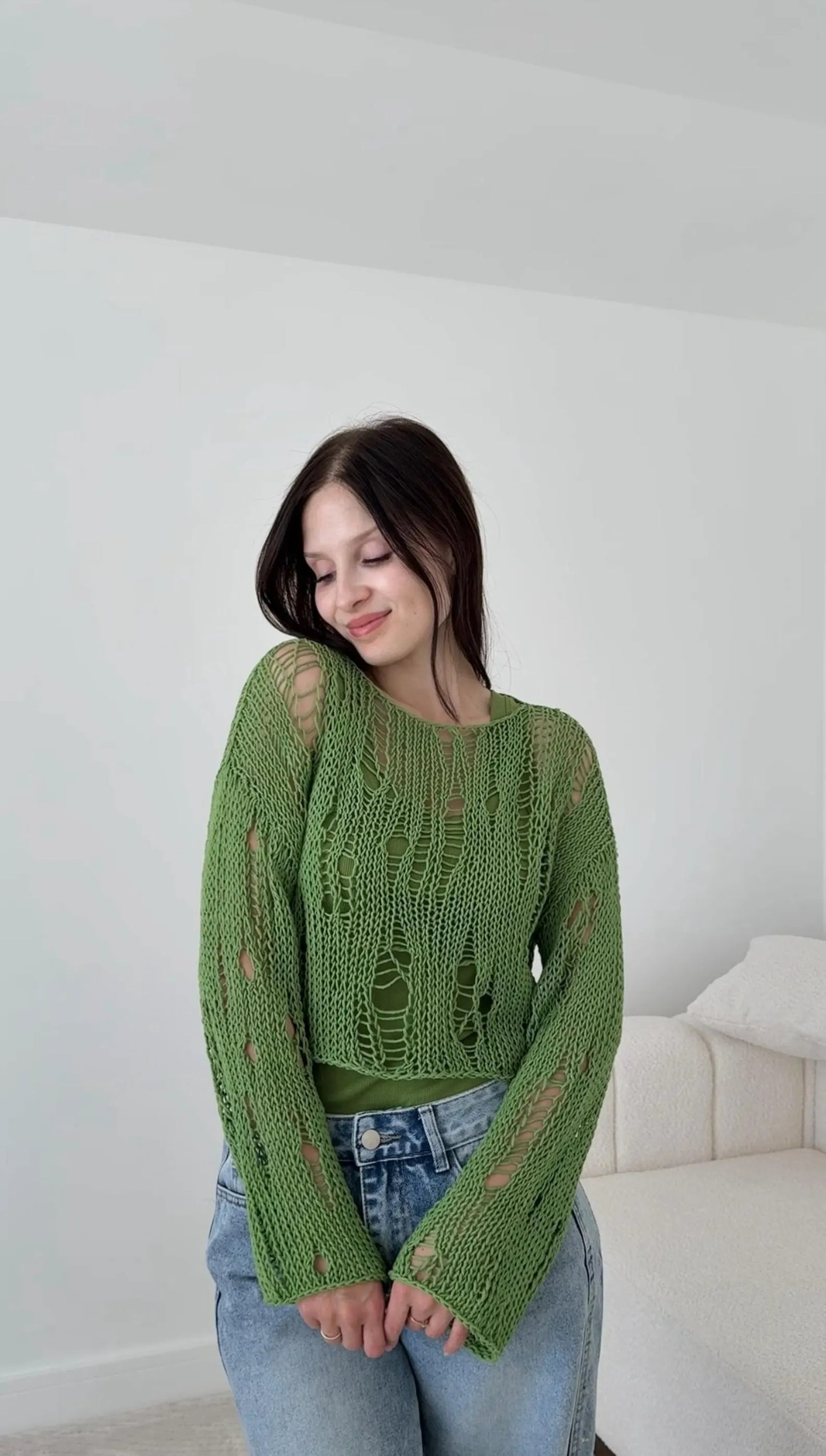 Kira Tattered Top Knitting Pattern