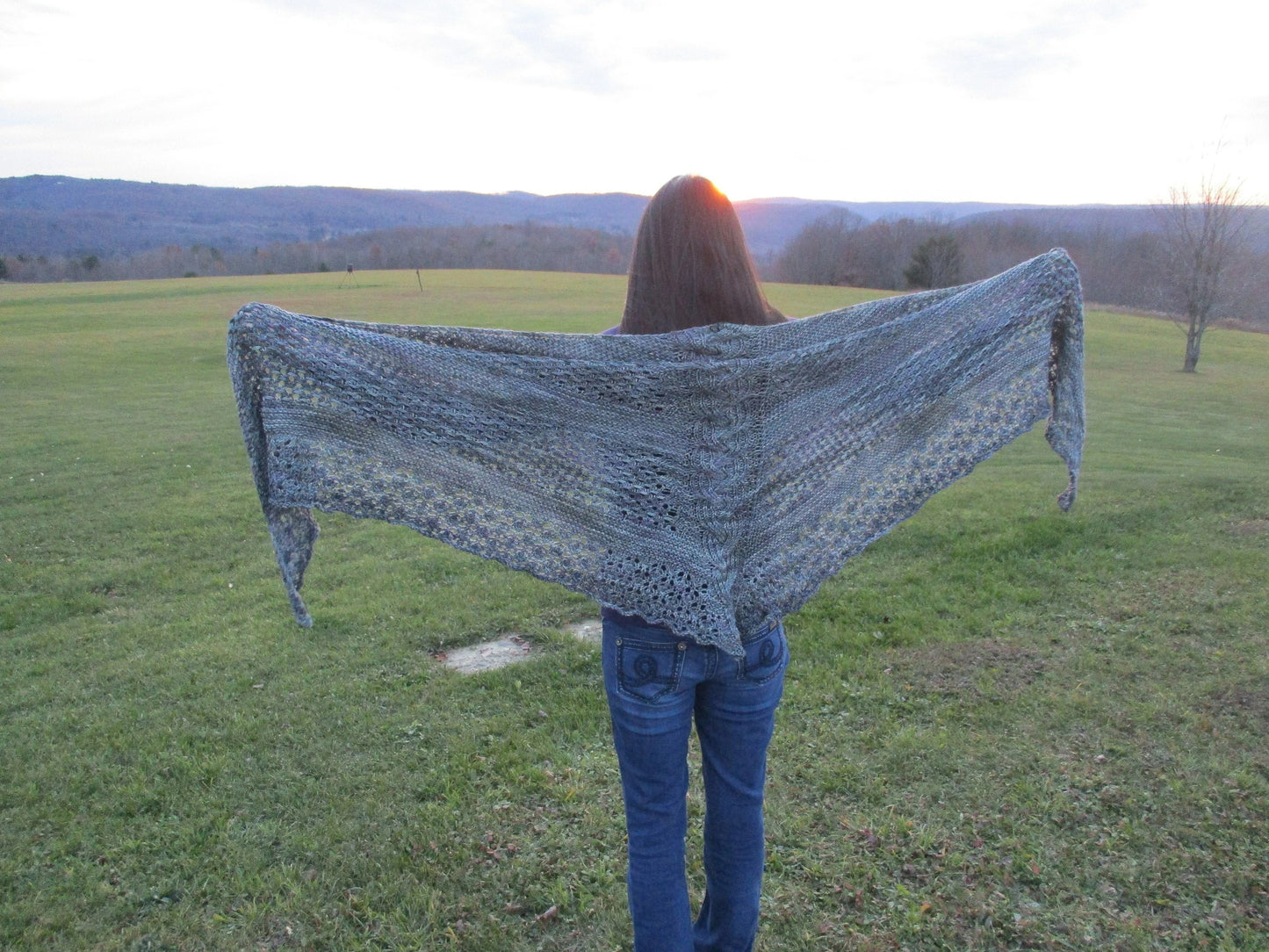 Misty Horizon Wrap Knitting Pattern
