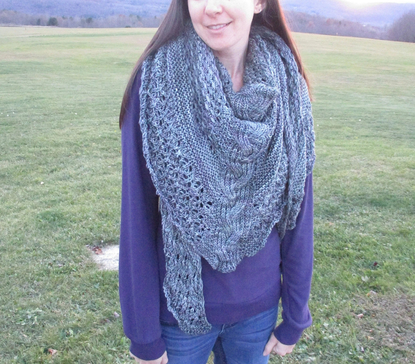 Misty Horizon Wrap Knitting Pattern