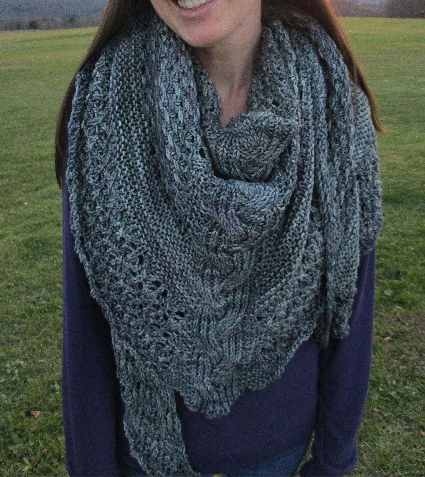 Misty Horizon Wrap Knitting Pattern