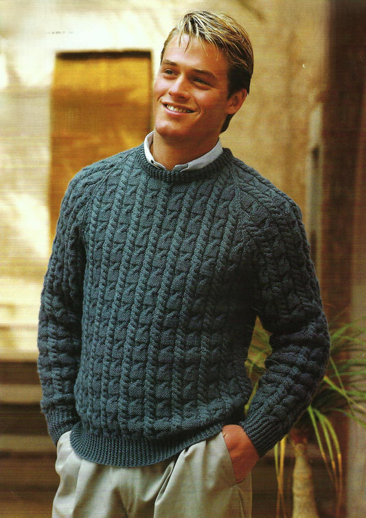 Shepherds Multi-Pattern Pullover Knitting Pattern