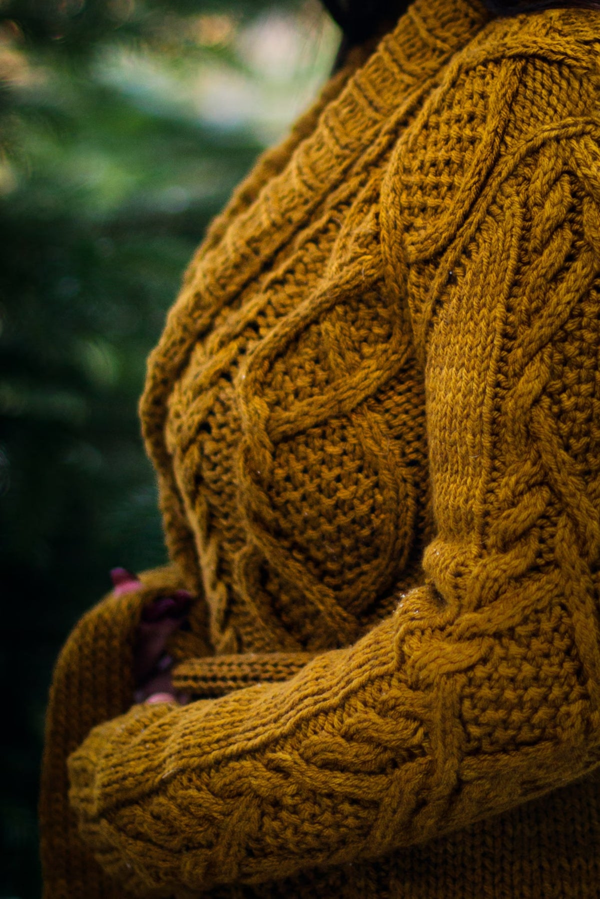 Classic Cable Collar Coat Knitting Pattern