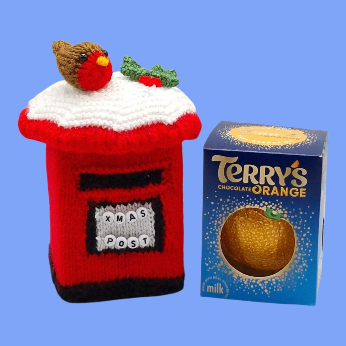 Merry Holiday Orange Cozy Cover Knitting Pattern