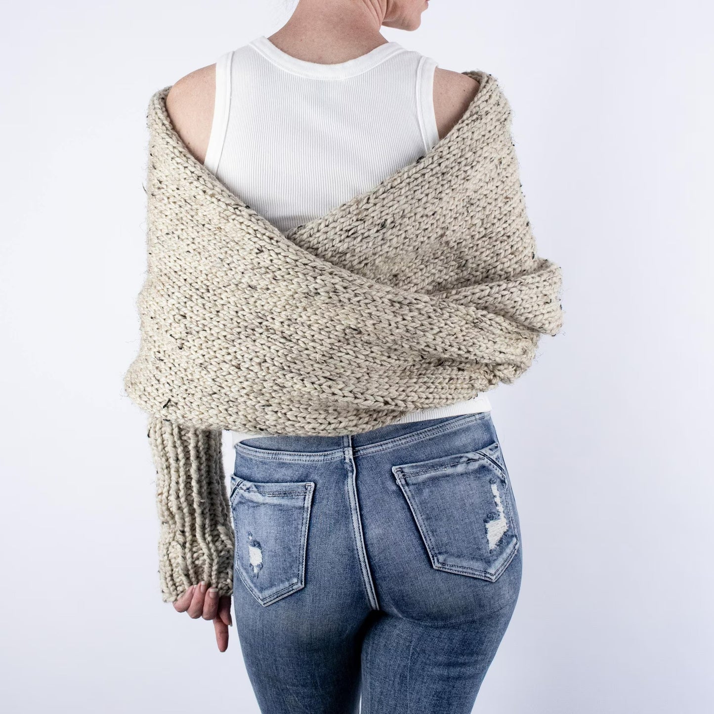 Convertible Sleeve Wrap Knitting Pattern