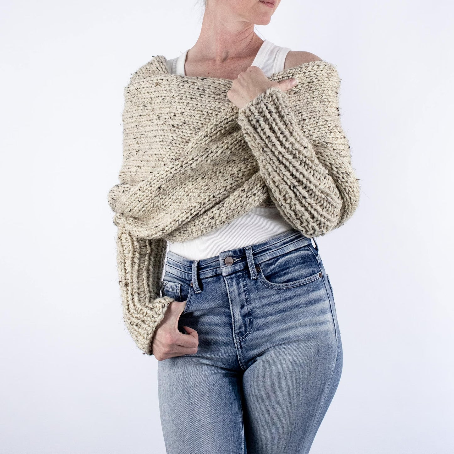 Convertible Sleeve Wrap Knitting Pattern