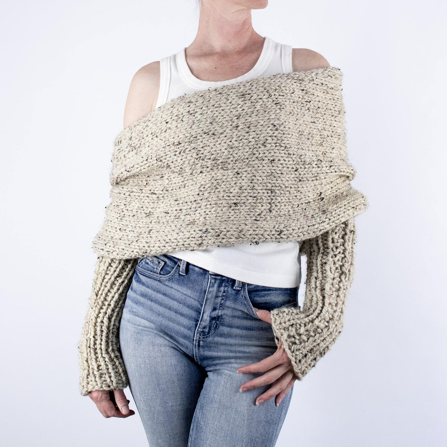 Convertible Sleeve Wrap Knitting Pattern