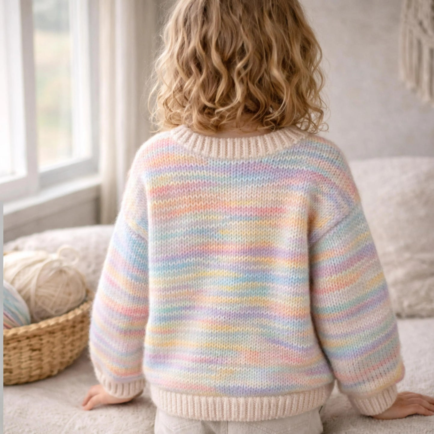 Cozy Colorblock Youth Pullover Knitting Pattern