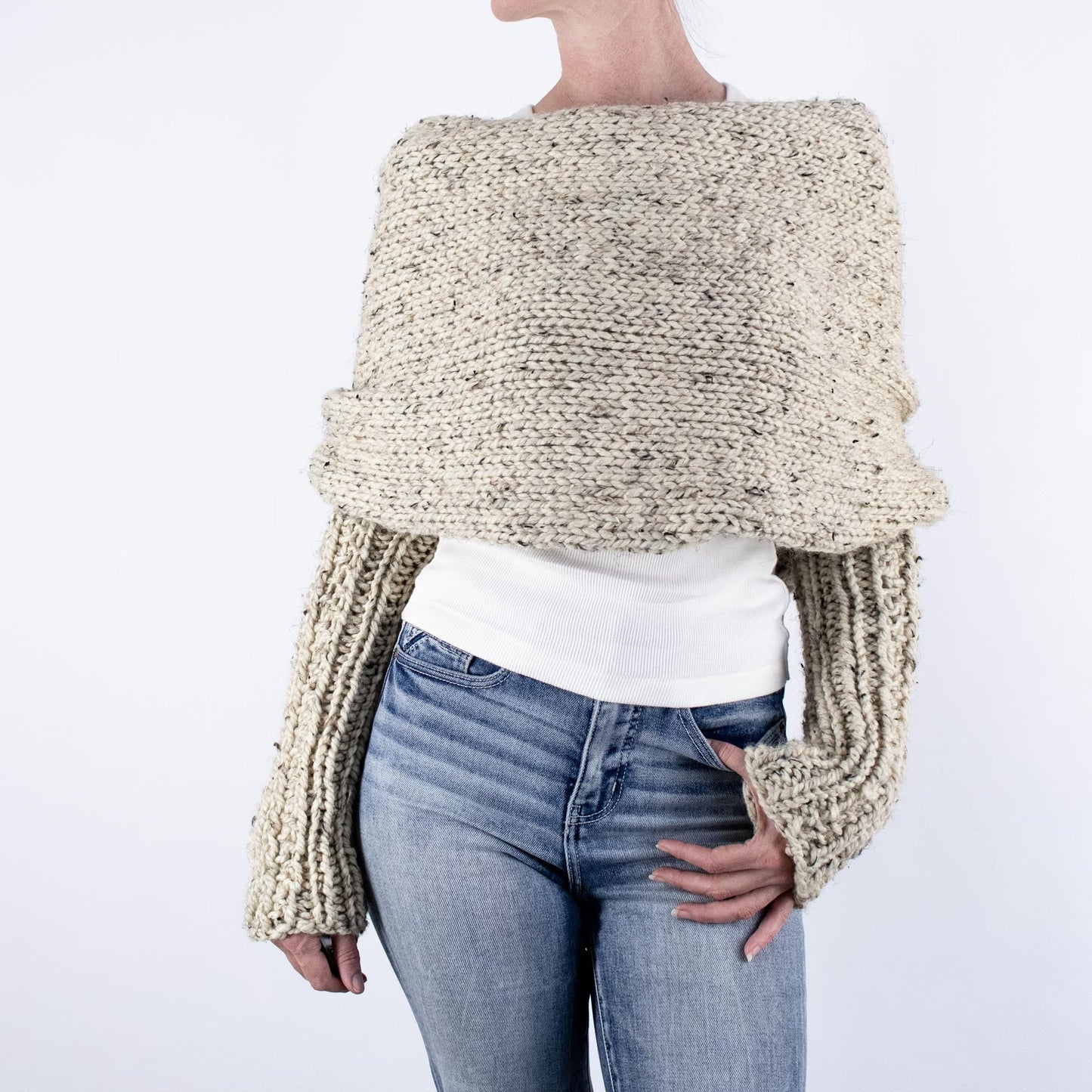 Convertible Sleeve Wrap Knitting Pattern