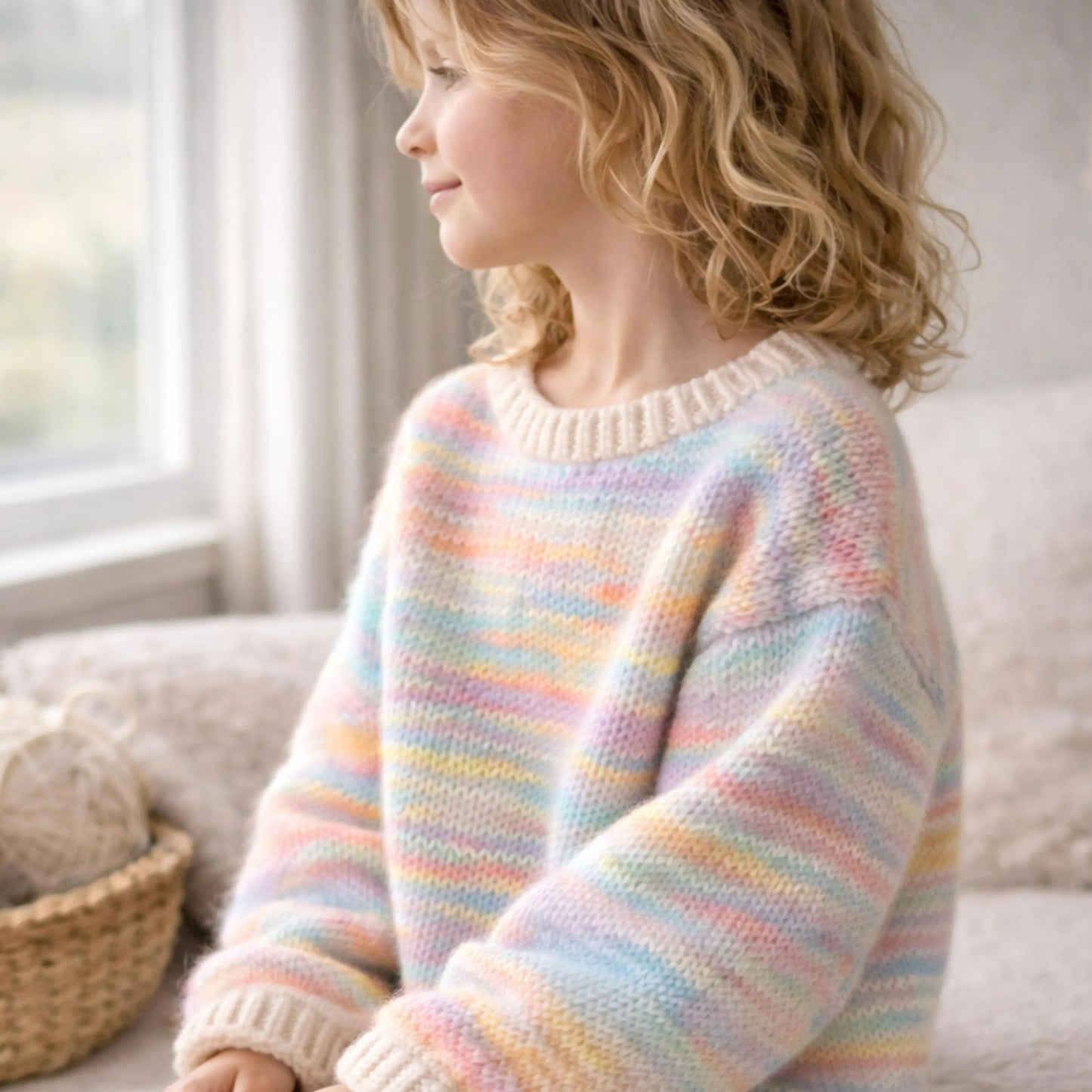 Cozy Colorblock Youth Pullover Knitting Pattern