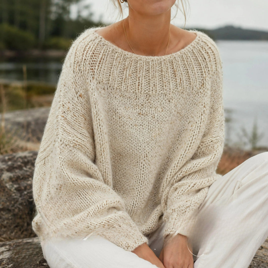 Relaxed Everyday Knit Sweater Knitting Pattern
