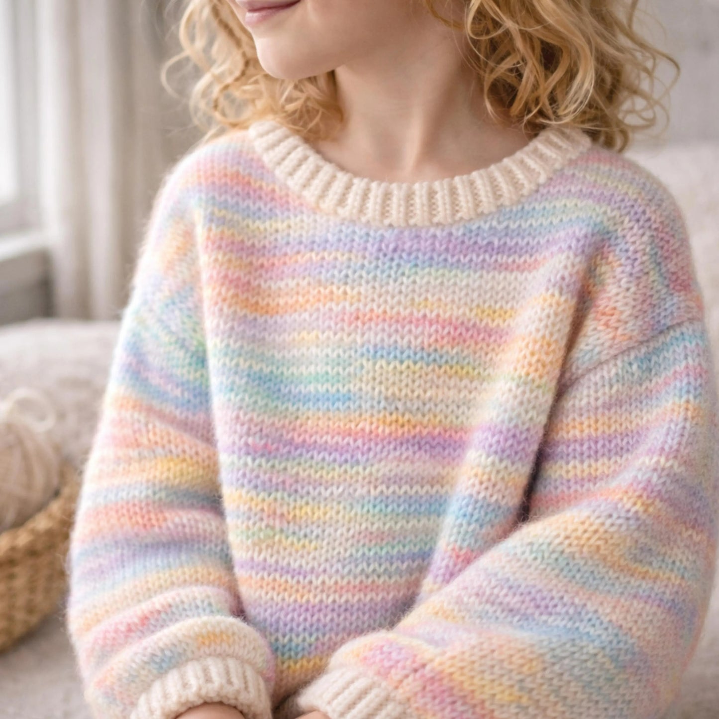 Cozy Colorblock Youth Pullover Knitting Pattern