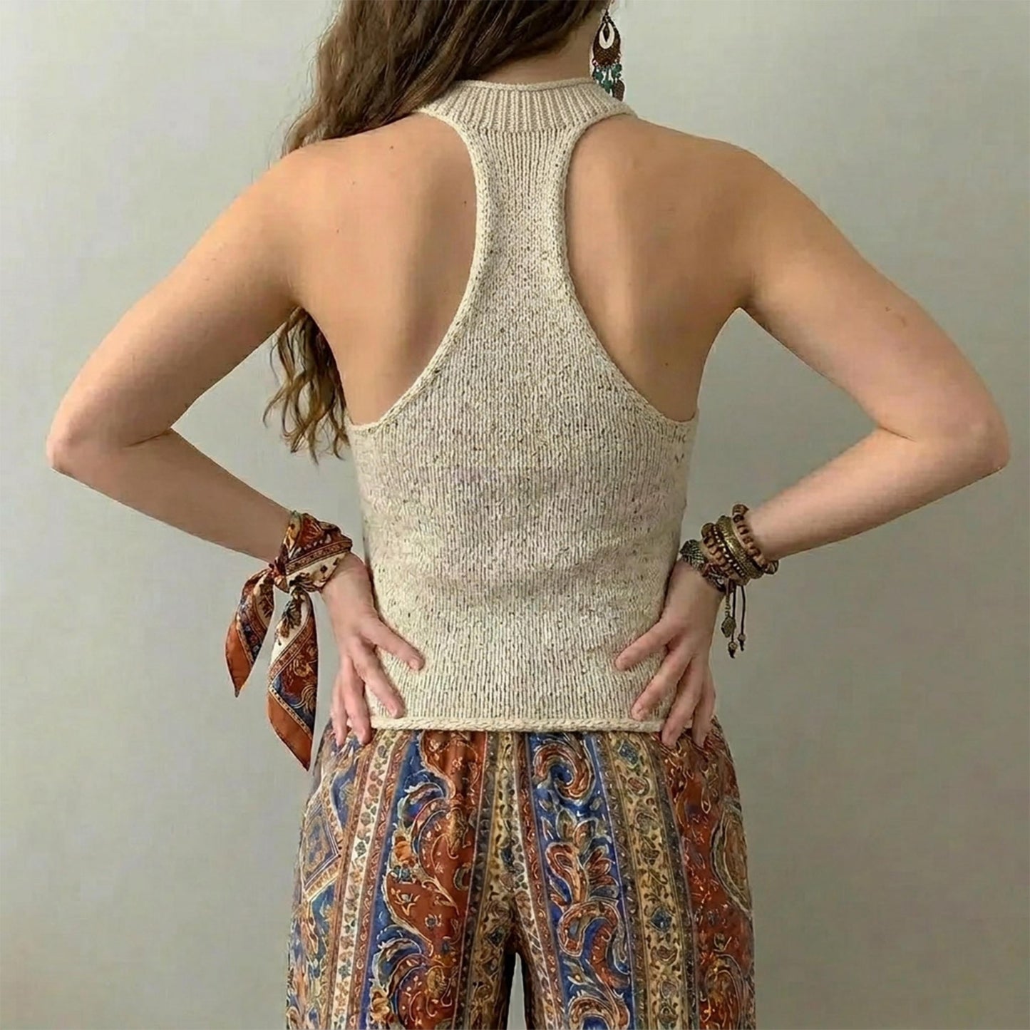 Timeless Refined Sleeveless Blouse Knitting Pattern