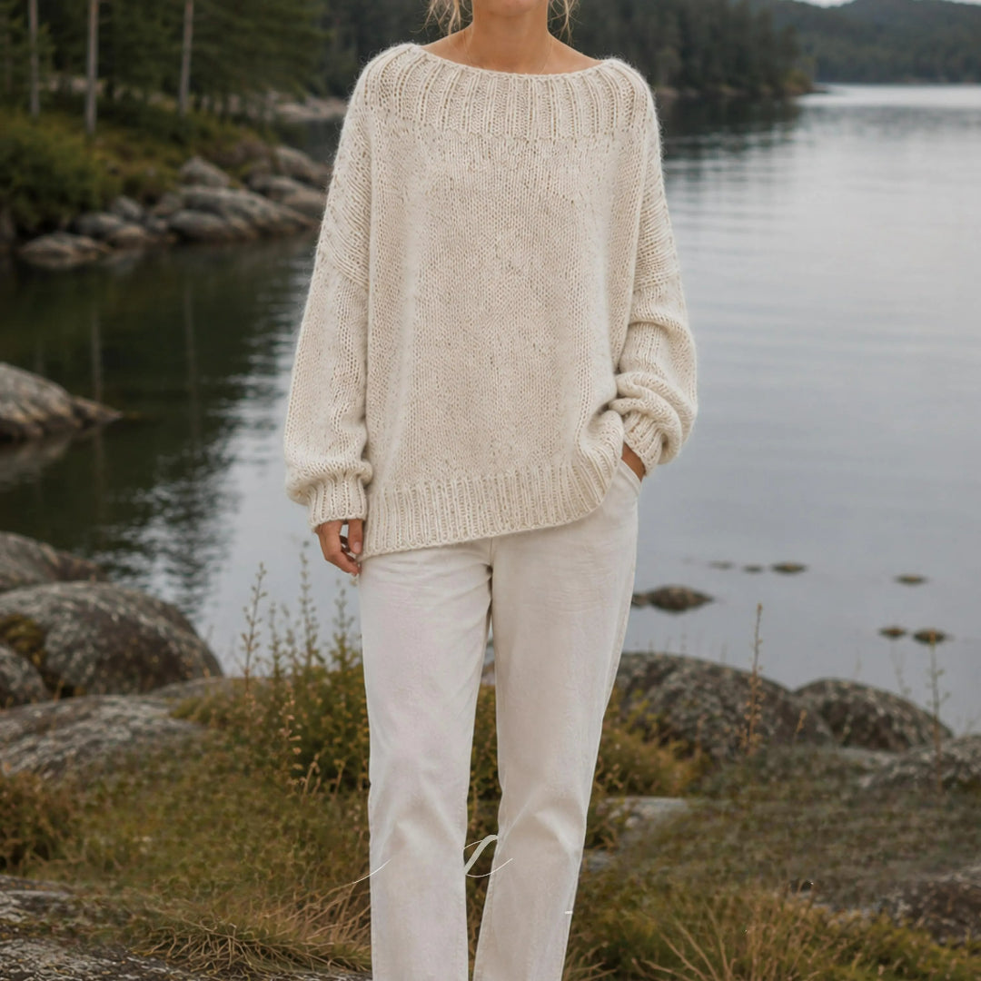 Relaxed Everyday Knit Sweater Knitting Pattern