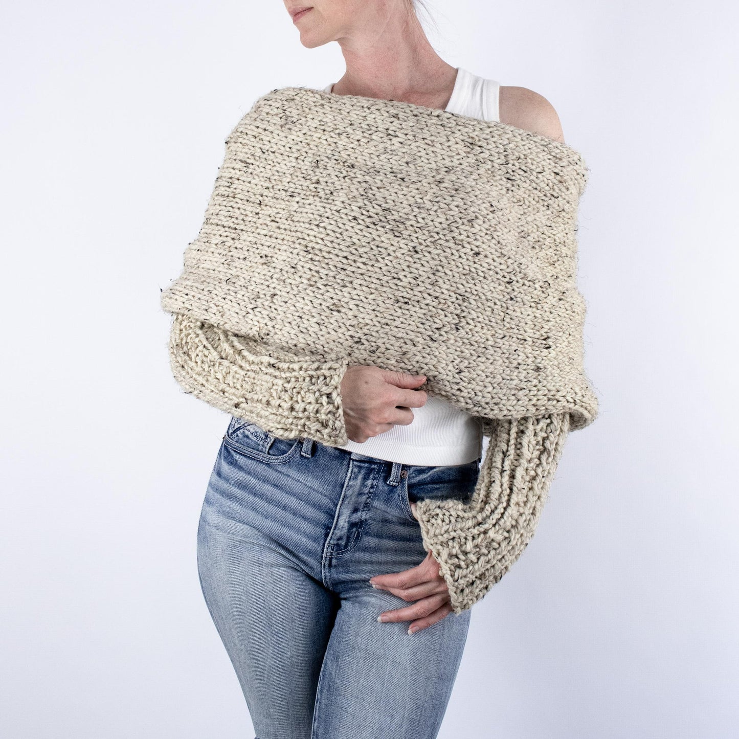 Convertible Sleeve Wrap Knitting Pattern