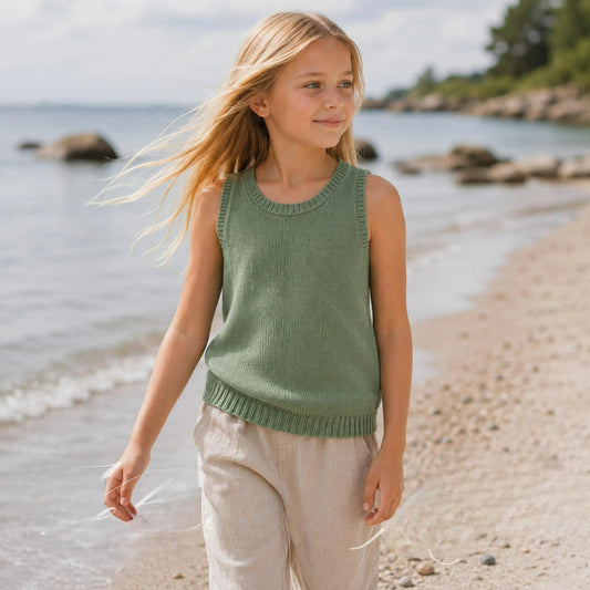 Minimalist Little Girl Top Knitting Pattern