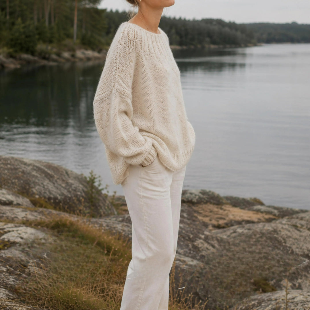 Relaxed Everyday Knit Sweater Knitting Pattern