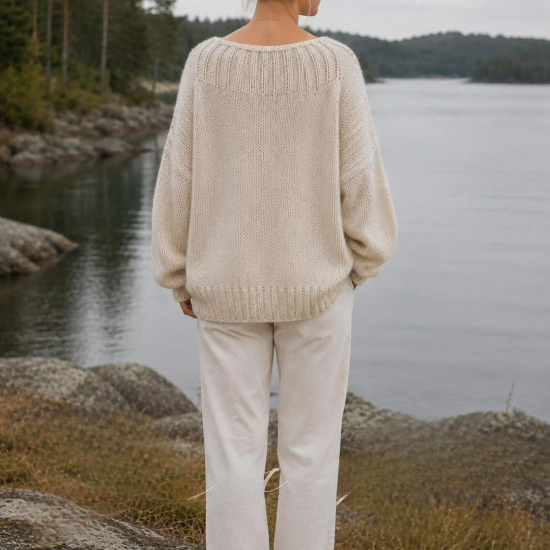 Relaxed Everyday Knit Sweater Knitting Pattern