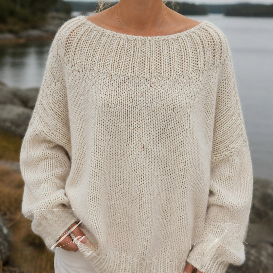 Relaxed Everyday Knit Sweater Knitting Pattern