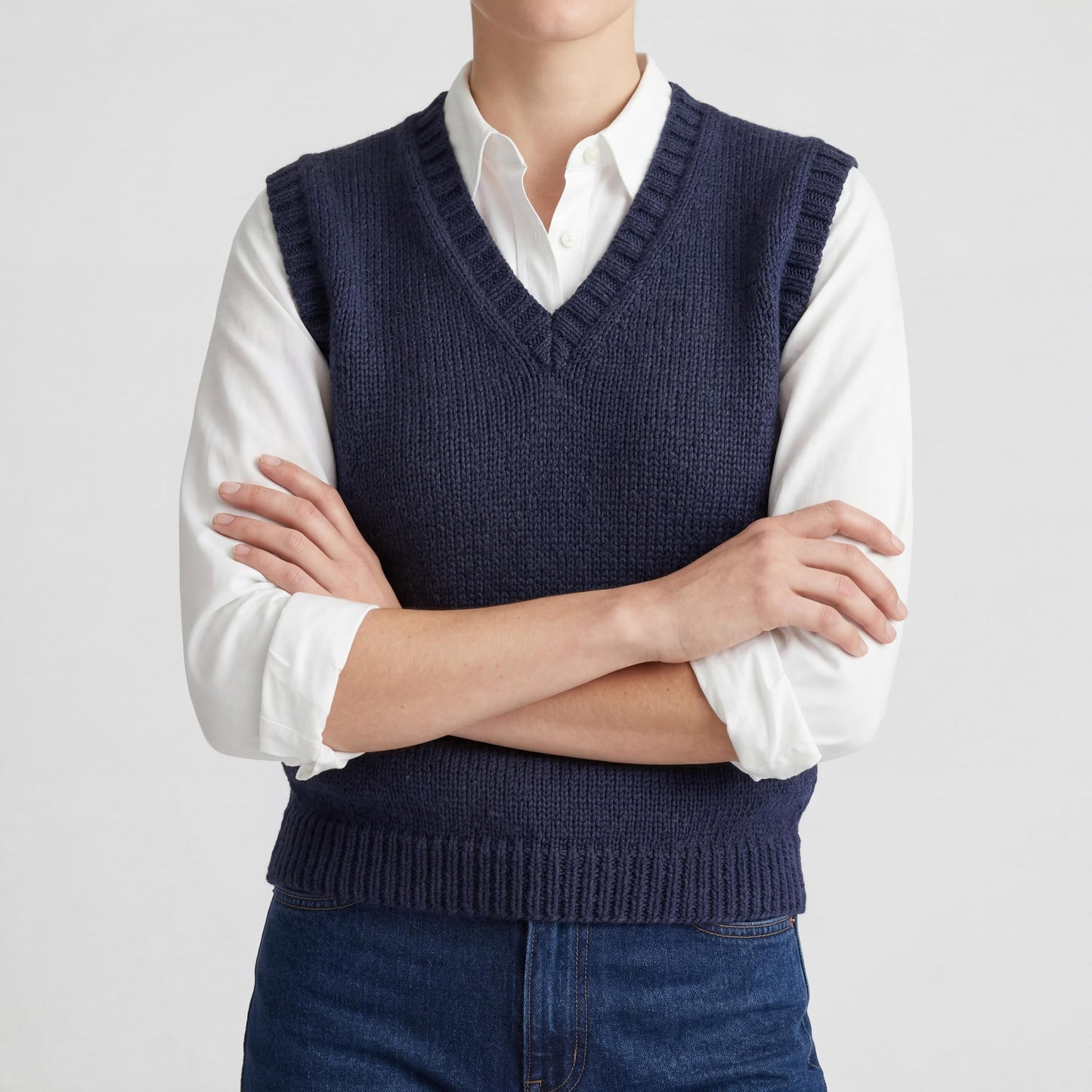 Chic Deep VNeck Tank Knitting Pattern