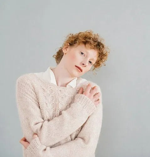 Classic Sweater in Guernsey Style Knitting Pattern