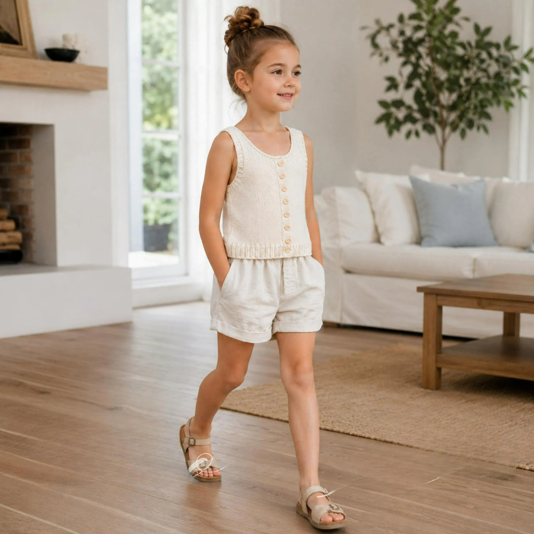 Little Sunshine Sleeveless Blouse Knitting Pattern