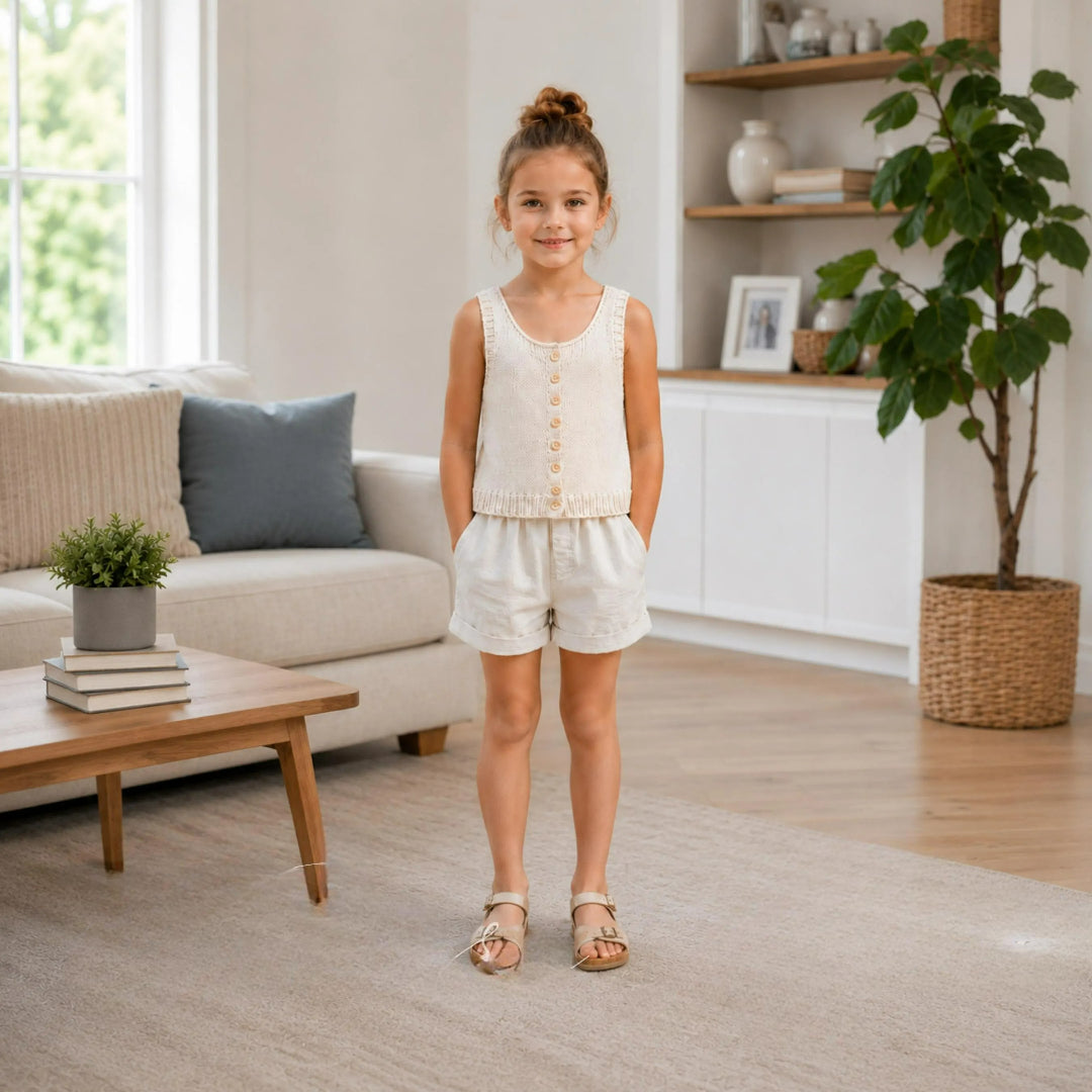 Little Sunshine Sleeveless Blouse Knitting Pattern