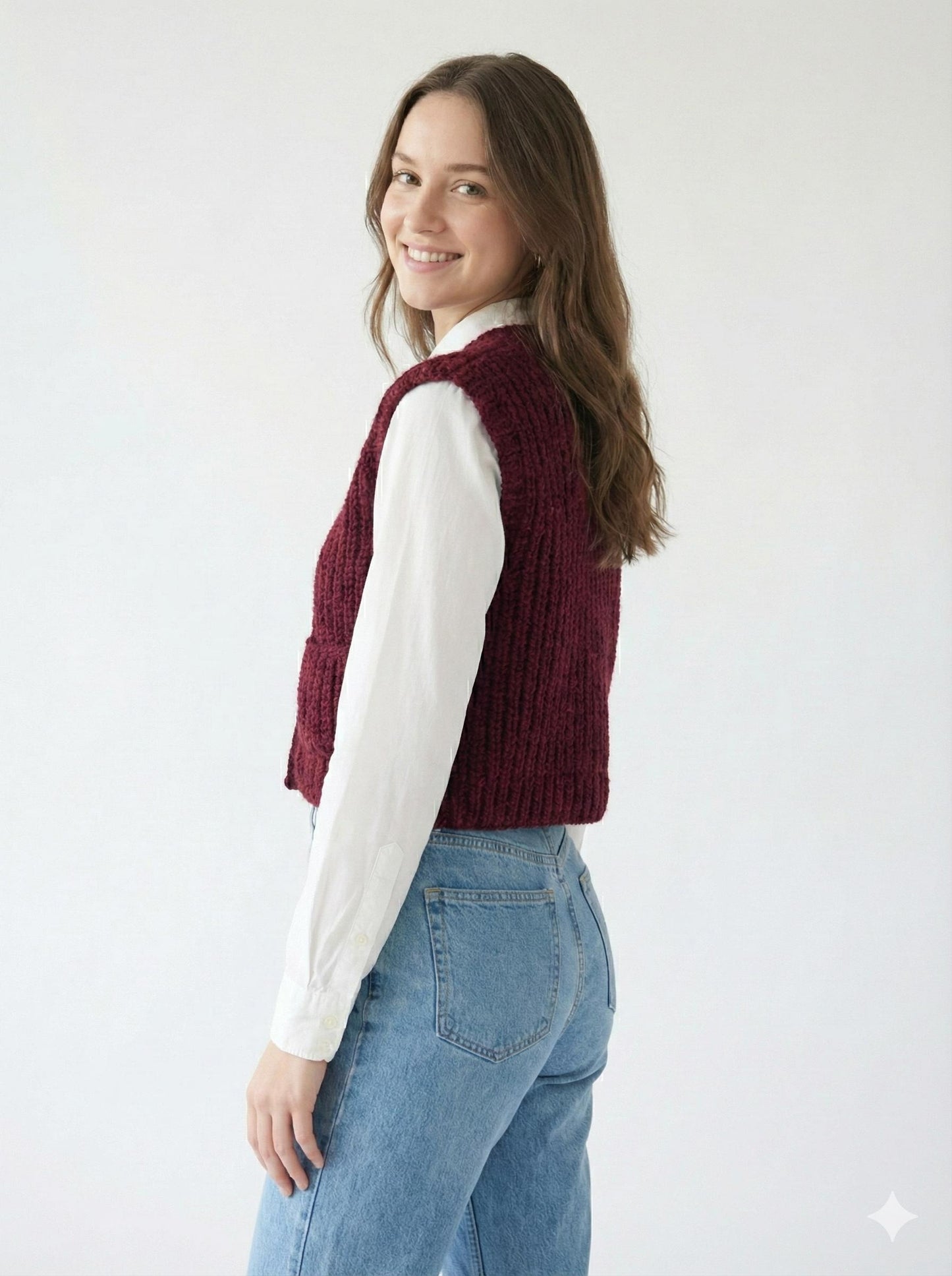 Classic Fastened Waistcoat Knitting Pattern