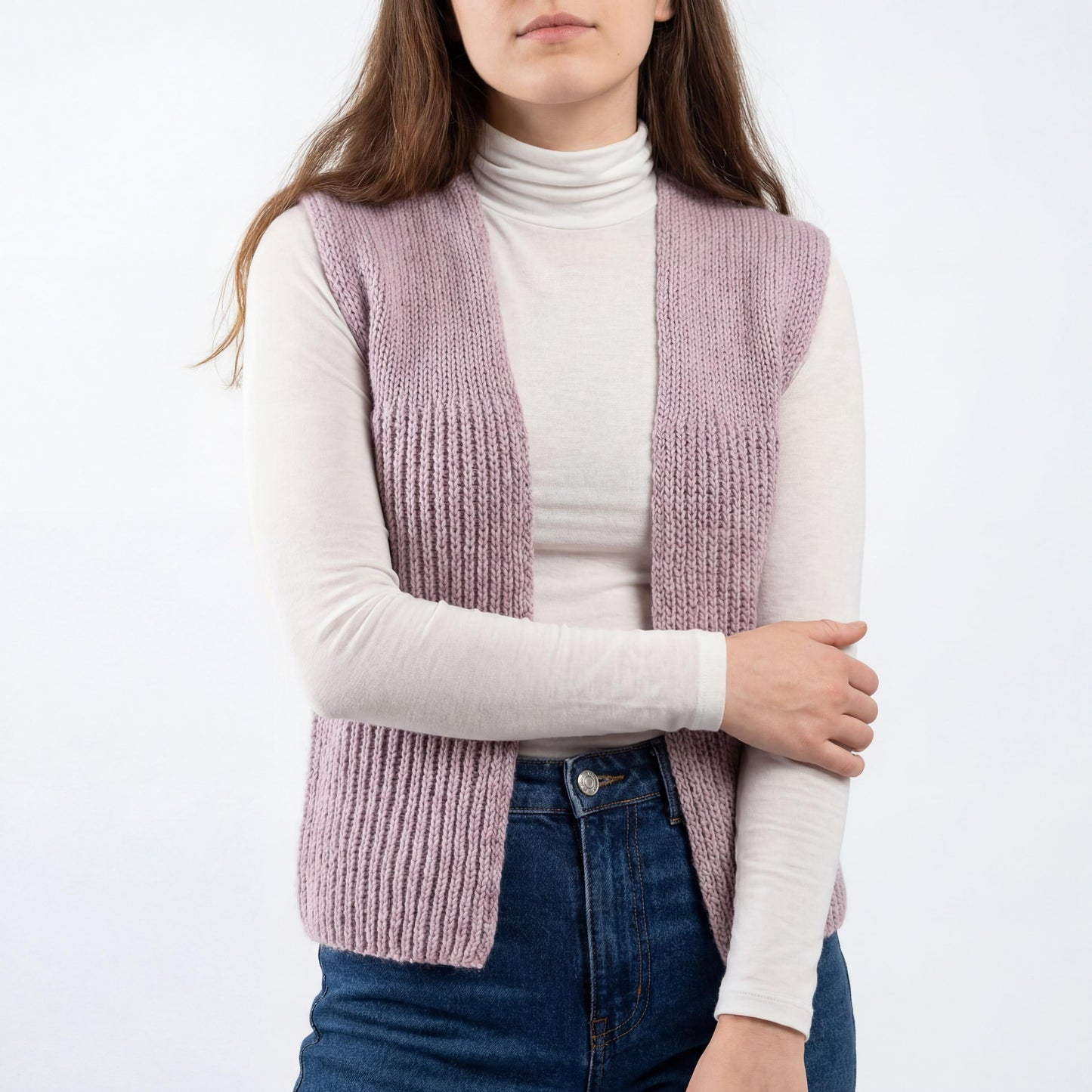 Refined Sculpted Silhouette Vest Knitting Pattern