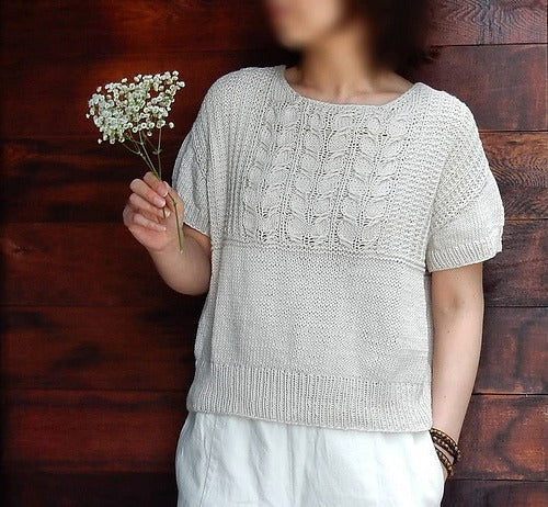 Classic Sweater in Guernsey Style Knitting Pattern