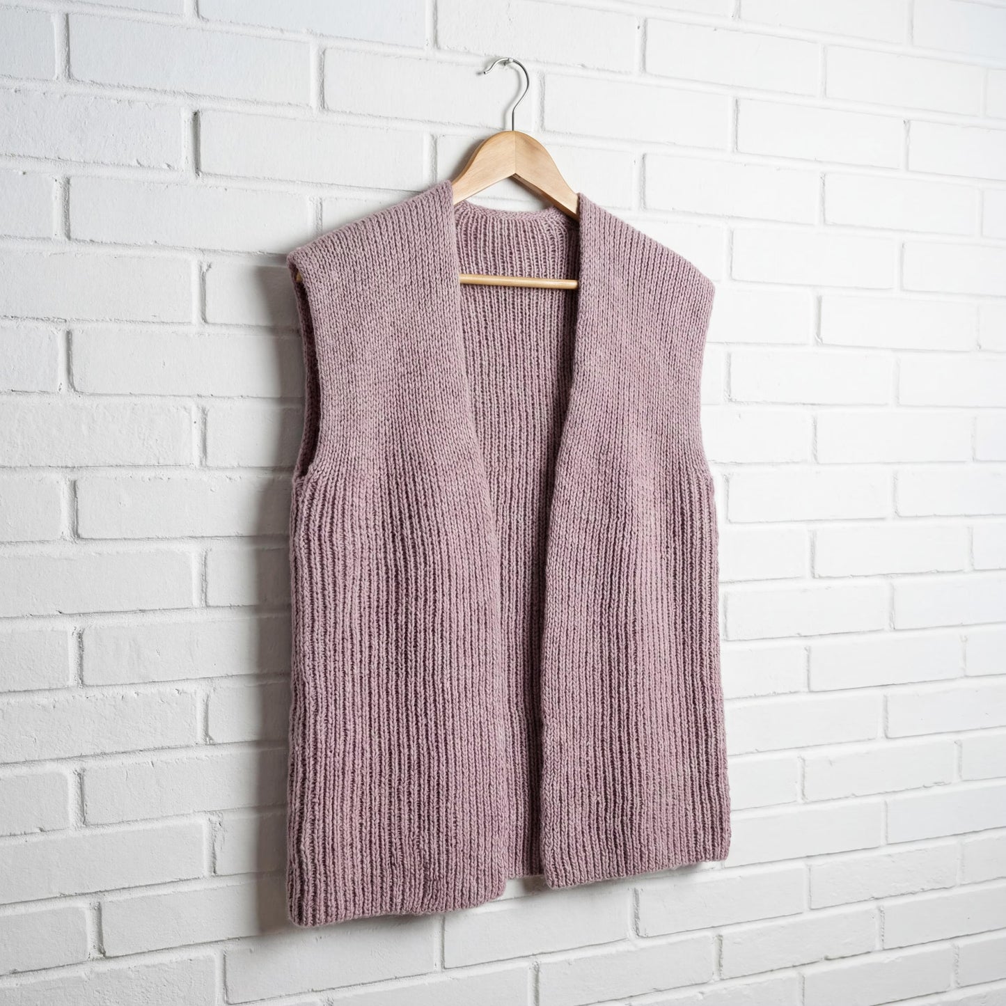 Refined Sculpted Silhouette Vest Knitting Pattern